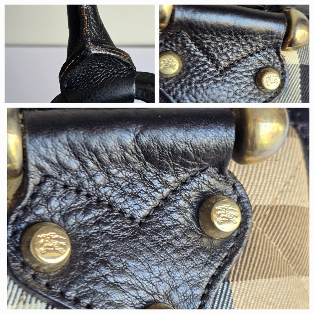 Burberry House Cjeck Quilted Large Manor Tote Bag Black - Picture 17 of 17